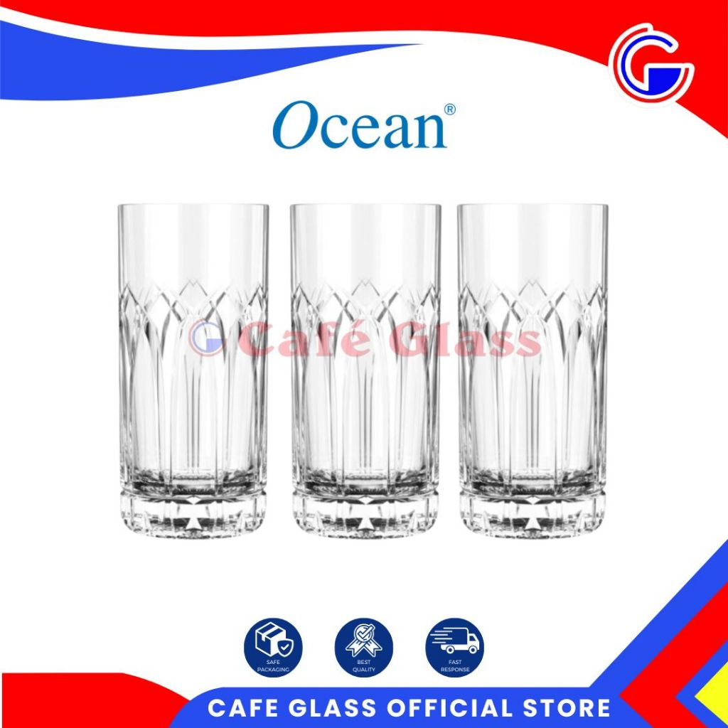 Gelas Kaca Traze Past Hi Ball - Gelas Kaca Tinggi - Gelas Juice - Gelas Soft Drink - Gelas Ocean 350Ml 1P03664
