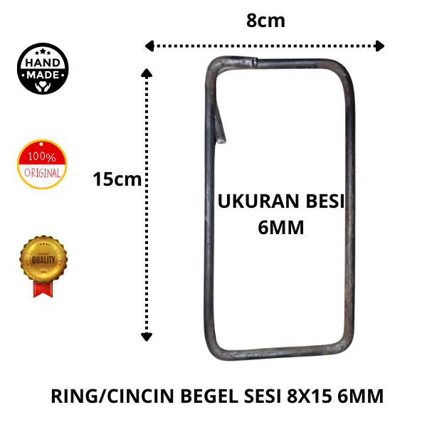 Jual Ring Besi Betoon 8x15cm 6mm Begel Besi / Behel Besi Ring cincin ...