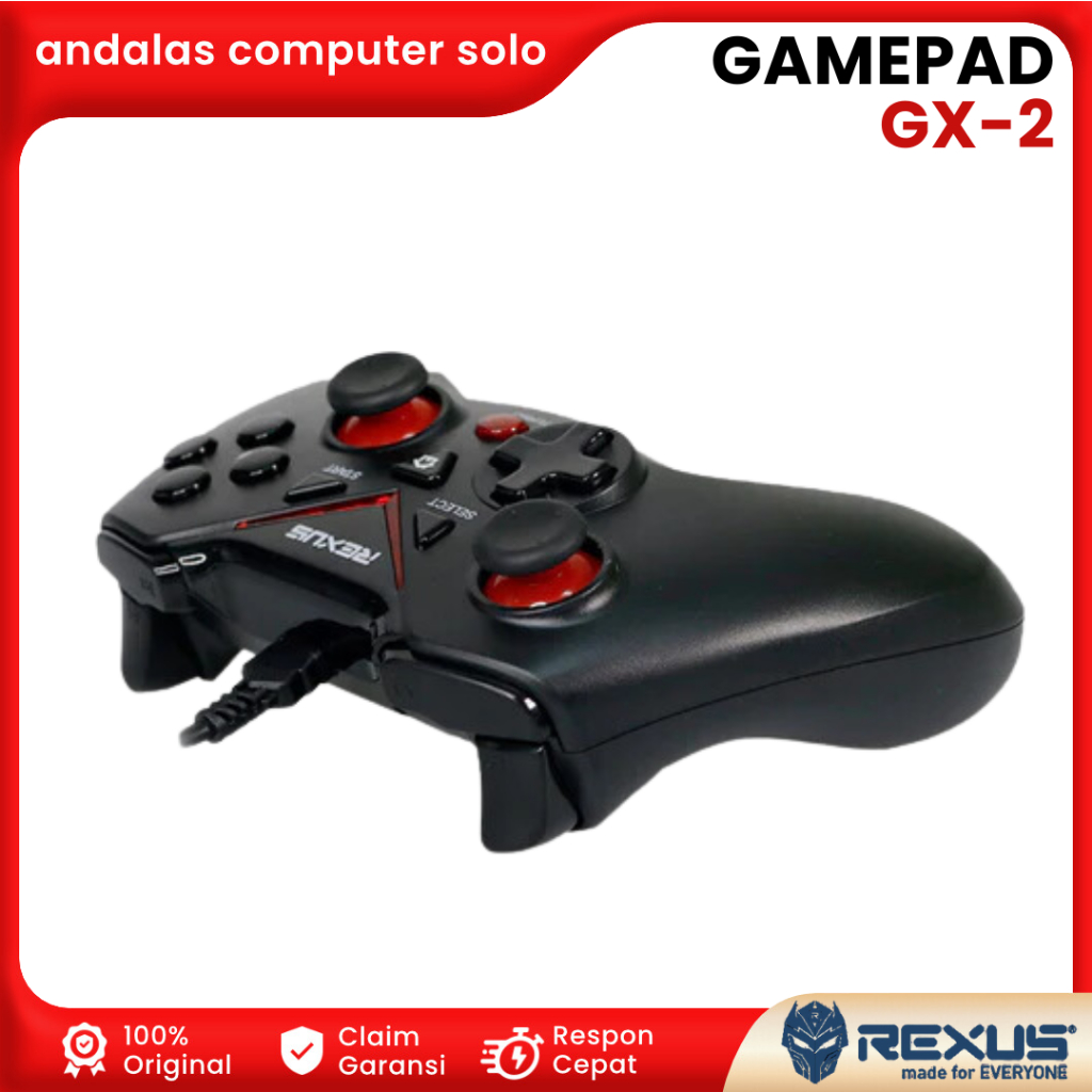Jual GAMEPAD JOYSTICK PRO GAMING REXUS GX-2 GAMEPAD GAMING ANDROID PC ...