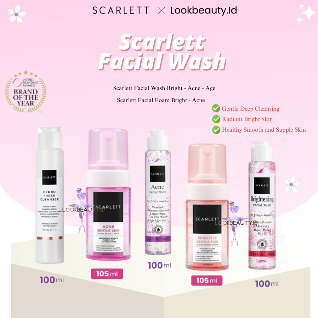 Scarlett Whitening Facial Wash - sabun wajah SCARLETT whitening ORIGINAL