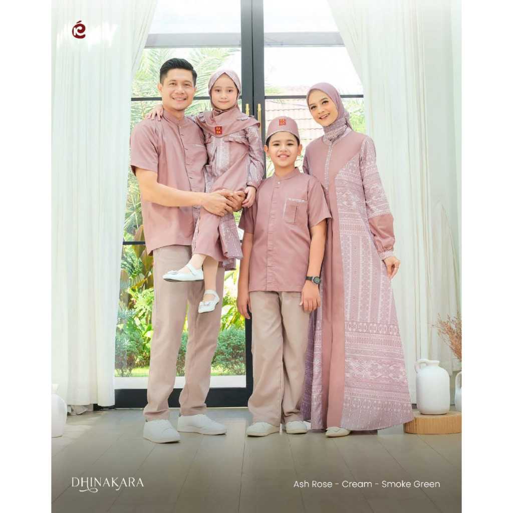 Jual Sarimbit Keluarga Muslim Kombinasi Batik dan Polos Dhinakara ...