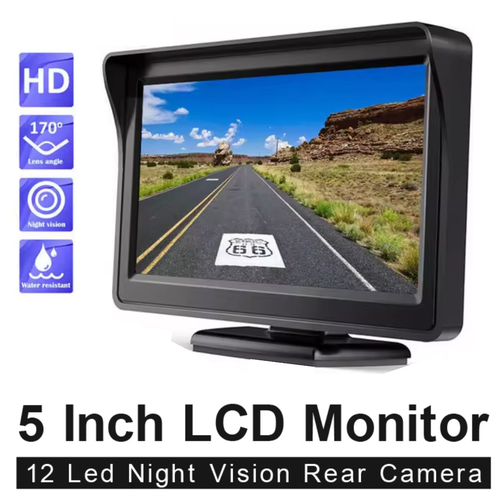 Jual PUSAT Taffware Monitor Parkir Mobil 5 Inch Mundur Rear View TFT ...