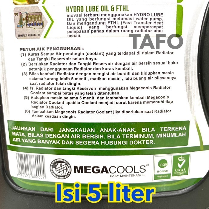 Jual MEGACOOLS COOLANT HIJAU 5LITER AIR RADIATOR HIJAU | Shopee Indonesia