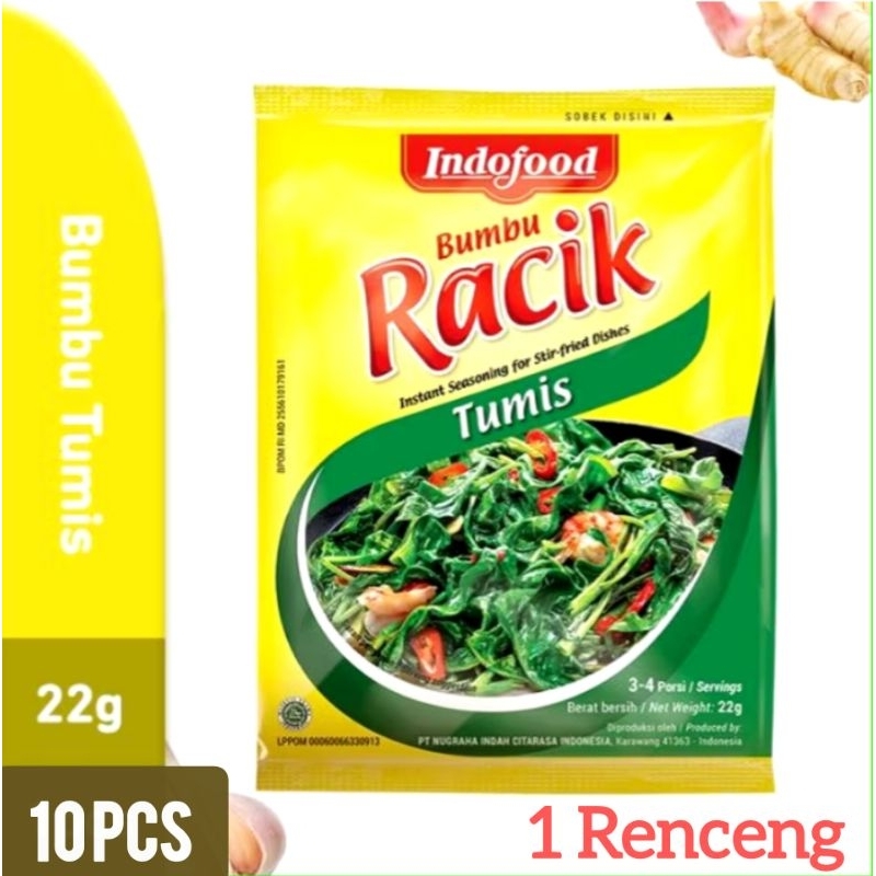 Jual Racik Bumbu Tumis Indofood 22gr ( 10 Pcs 1 Renceng ) | Shopee ...