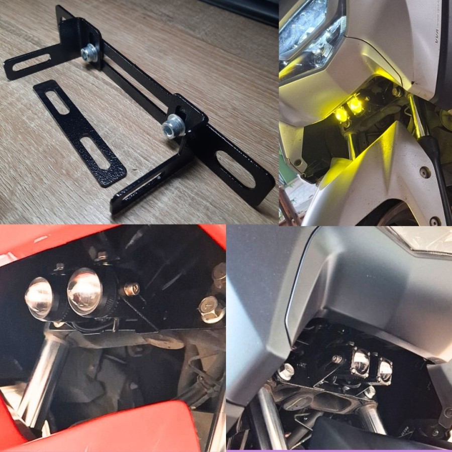Jual BRACKET LAMPU NMAX AEROX DUDUKAN LAMPU FOGLAMP LED LASER BRAKET ...