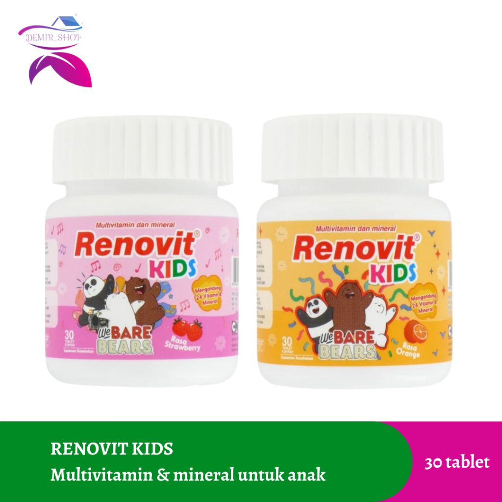 Jual Renovit Kids Multivitamin dan Mineral 30 Tablet | Shopee Indonesia