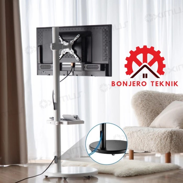 Jual Bracket TV Standing Roda Portable Minimalis 17