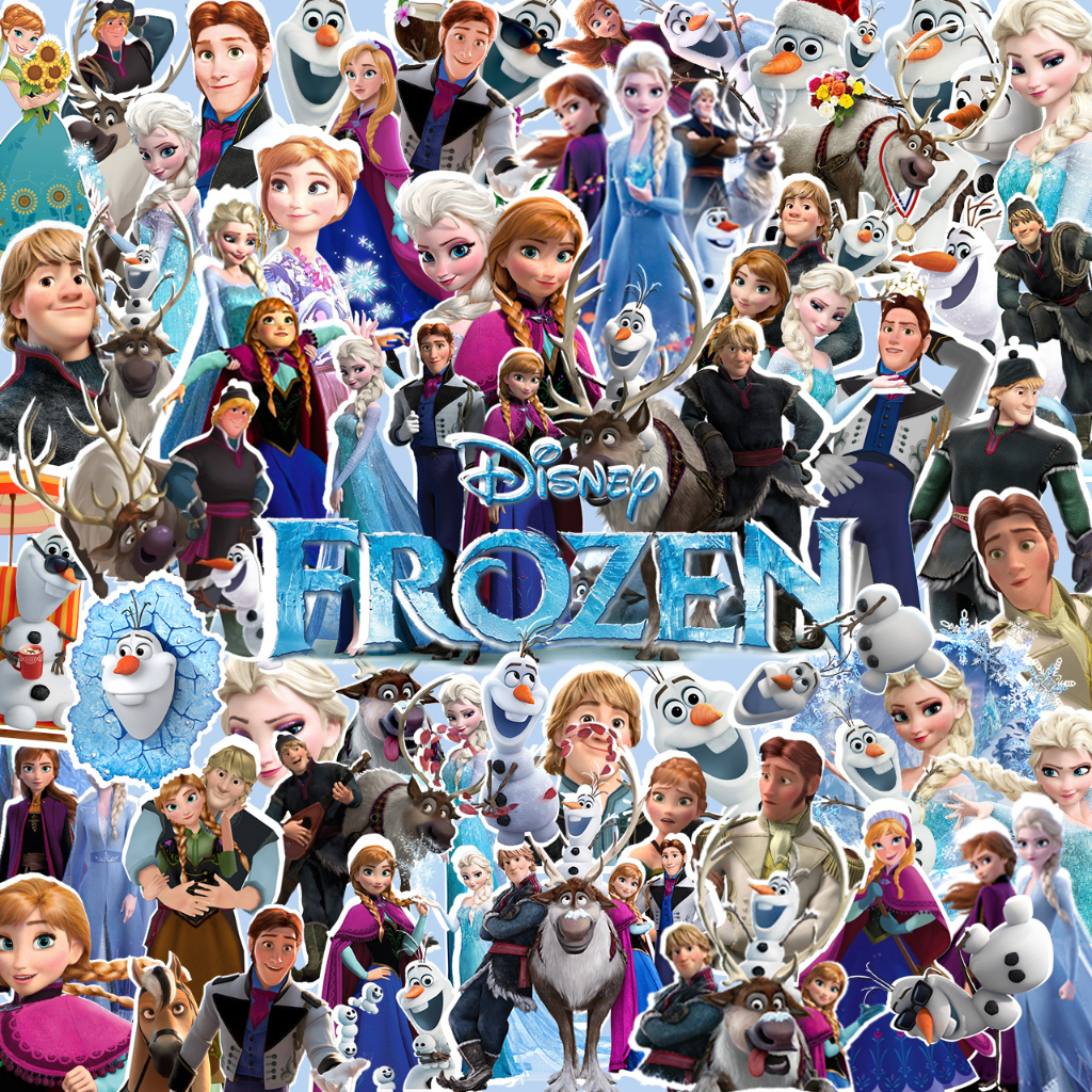 Jual Stiker Kartun Frozen 2 Paper Sticker WaterProof Premium isi 13 pcs ...
