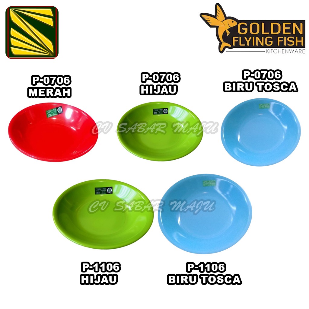 Jual Golden Flying Fish Piring Lontong 6,25 / Piring Melamin | Shopee ...