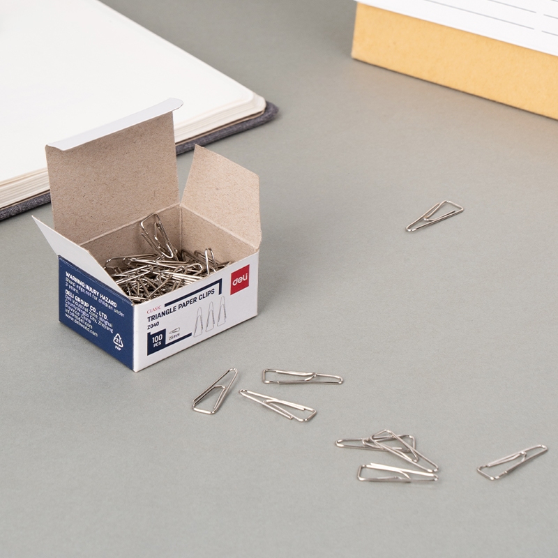 Deli Klip Penjepit Kertas / Paper Clip High Quality Metal 100pcs EZ040 (2)