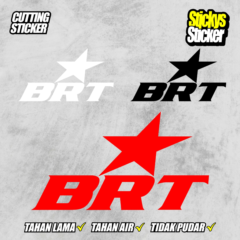Jual Sticker Logo BRT cutting sticker BRT 7 pilihan warna dan ukuran ...