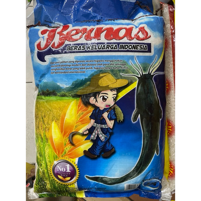 Jual Bernas Beras Indonesia No.1 Quality Rice 10 kg 5 kg | Shopee Indonesia