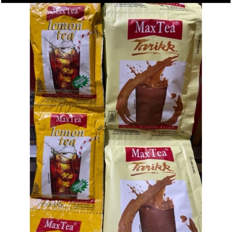Jual MAXTEA TARIK/LEMON TEA RENCENG (ISI 10 SACHET) | Shopee Indonesia