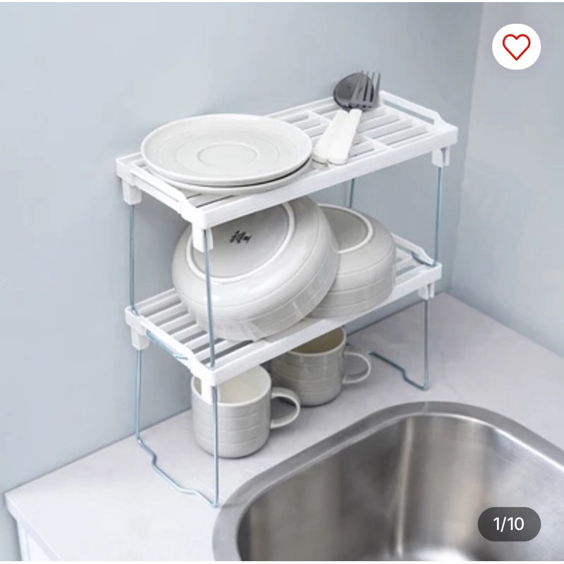 Jual Stora Rak Dapur Stackable - Putih/rak piring | Shopee Indonesia