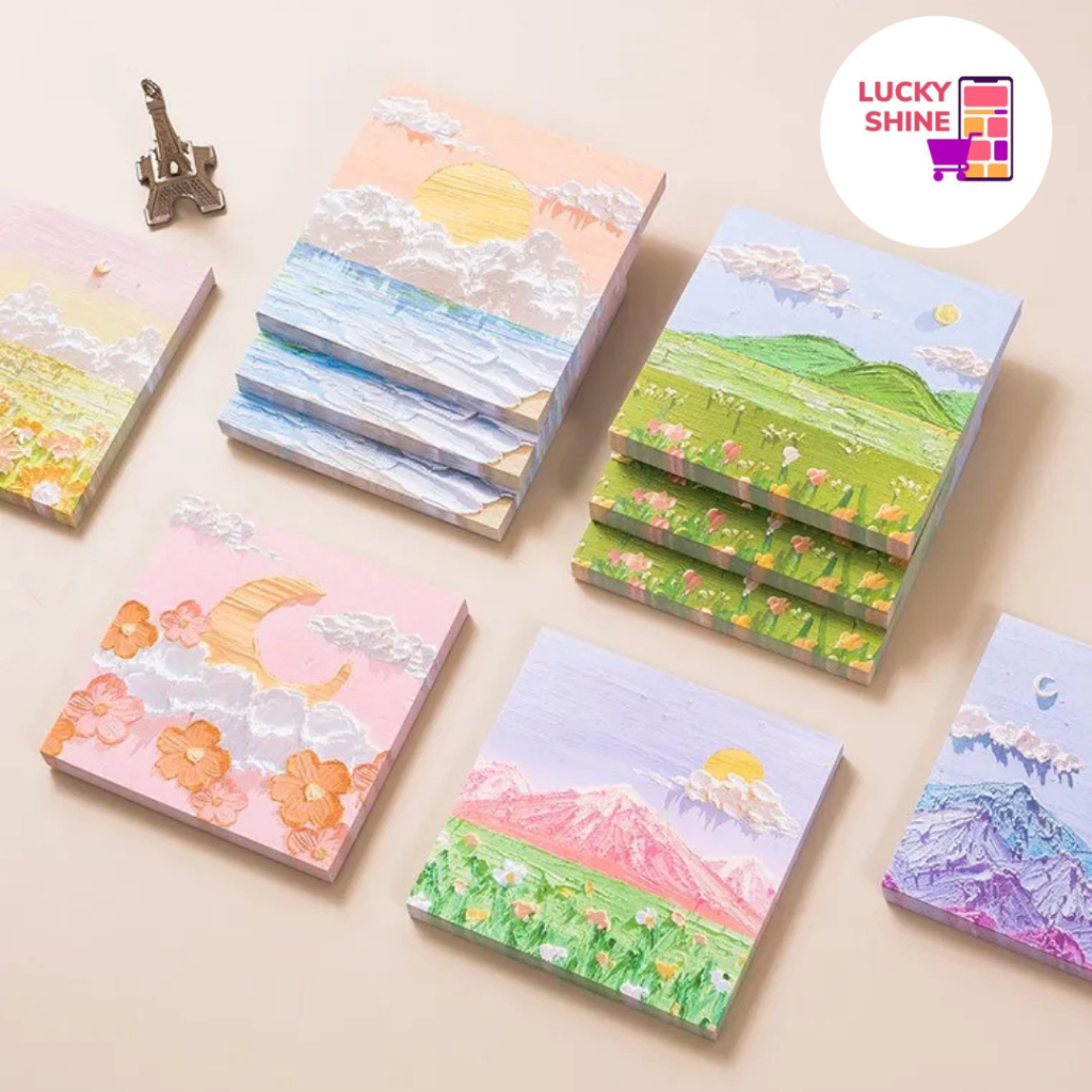 Jual CT 50 LEMBAR MEMO TEMPEL AESTHETIC STICKY NOTES MOTIF ALAM INDAH ...