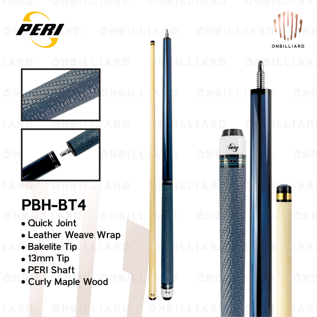 Jual PERI PBH-BT Series Jump Break Stick Maple Cue Stick Billiard