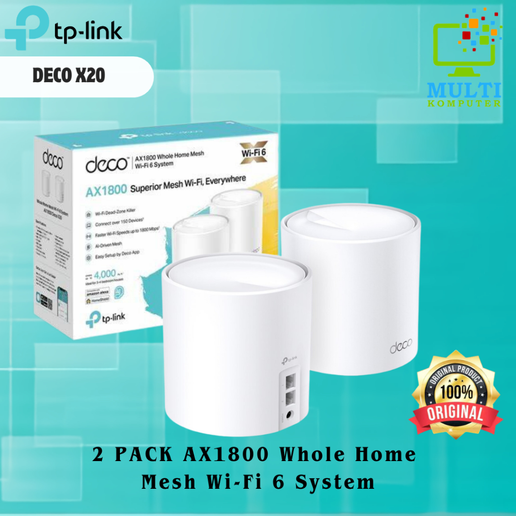 Jual TP-LINK DECO X20 2 PACK AX1800 Whole Home Mesh Wi-Fi 6 System ...