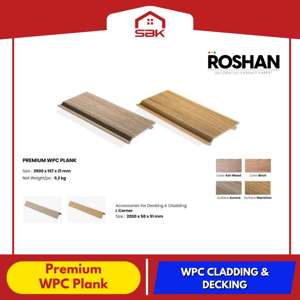 Jual Wall Cladding WPC | Decking WPC | Premium WPC Plank 2900x157 ...
