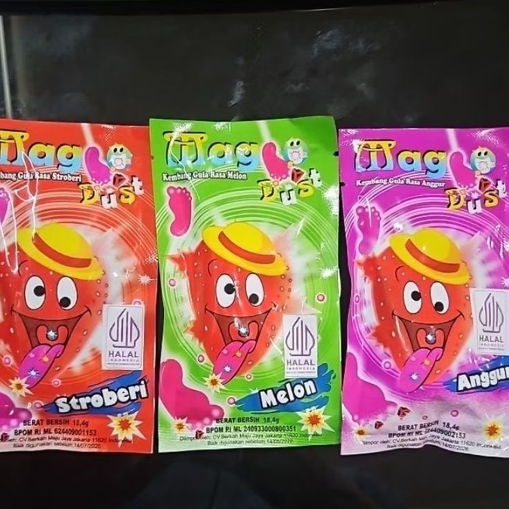 Jual Magic Dust Candy Strawberry Grape Melon 18.4g lollipop candy ...