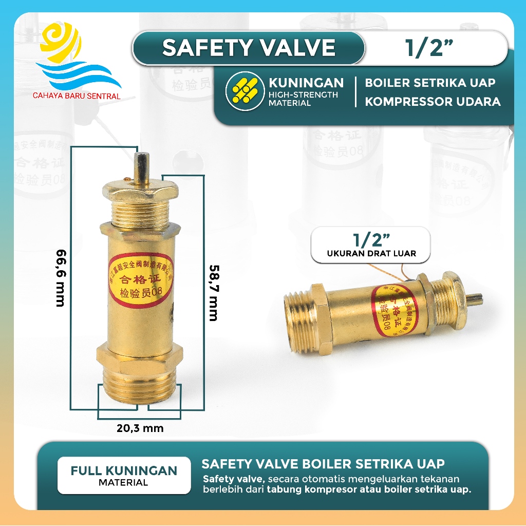 Jual Kran Otomatis Setrika Uap Boiler SAFETY VALVE BOILER SAFETY VALVE ...