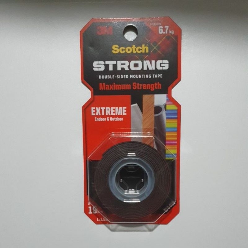 Jual 3M Scotch double tape extreme indoor & outdoor 6.7kg merah ...