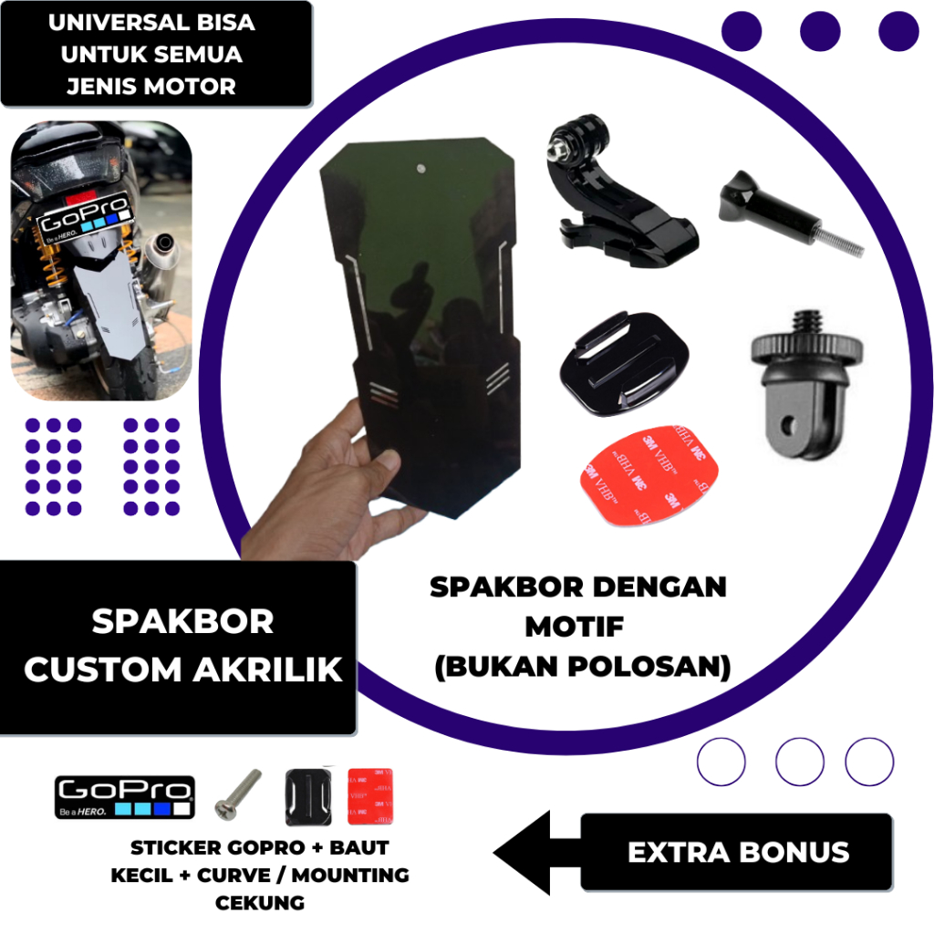 Jual SPAKBOR BELAKANG VARIASI / CUSTOM BAHAN AKRILIK / SEMUA JENIS ...