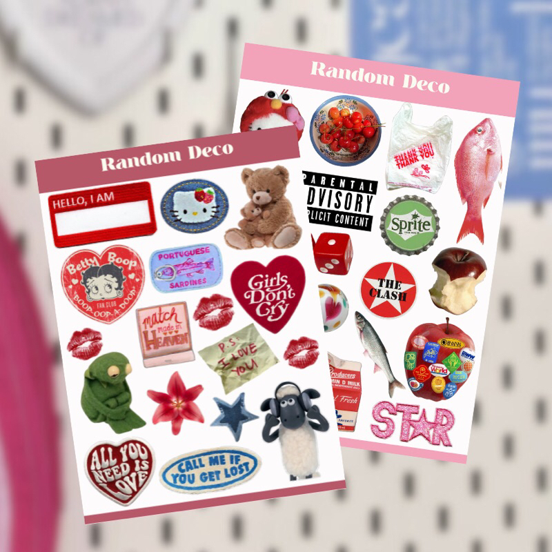Jual RANDOM DECO STICKER SHEET FOR SCRAPBOOK JOURNALING | Shopee Indonesia