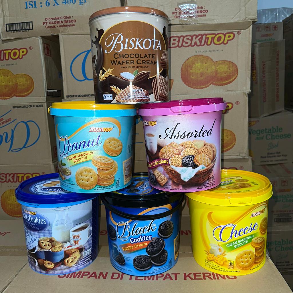 Jual 1 KARTON WAFER EMBER ROTI KALENG BISKITOP isi 6 ember pilih varian ...