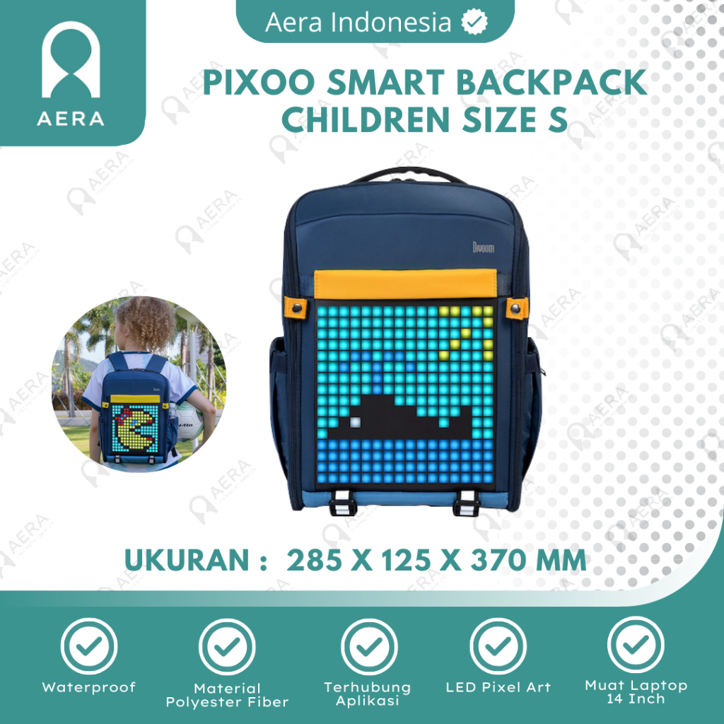 Jual Tas Backpack S Ransel Pixel Art LED Display Waterproof | Smart ...