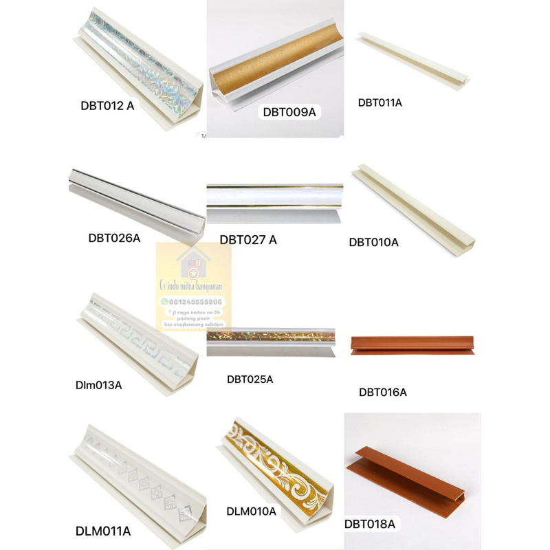 Jual List tembok PVC List pvc profile plafon List sambungan | Shopee ...