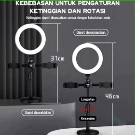 Ringlight Dimmable Live Streaming Holder Tripod 2 Holder Stand 16 Cm (38)