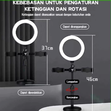 Ringlight Dimmable Live Streaming Holder Tripod 2 Holder Stand 16 Cm (38)