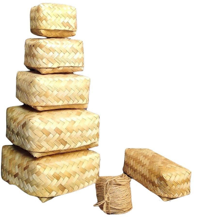 Jual 10 Pasang Sokase besek nasi parcel hampers 18/20cm Varian Ukuran ...