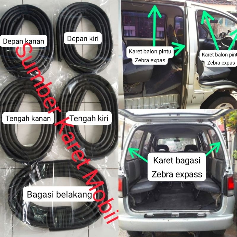 Jual Karet Full set pintu dan bagasi mobil ZEBRA EXPASS | Shopee Indonesia