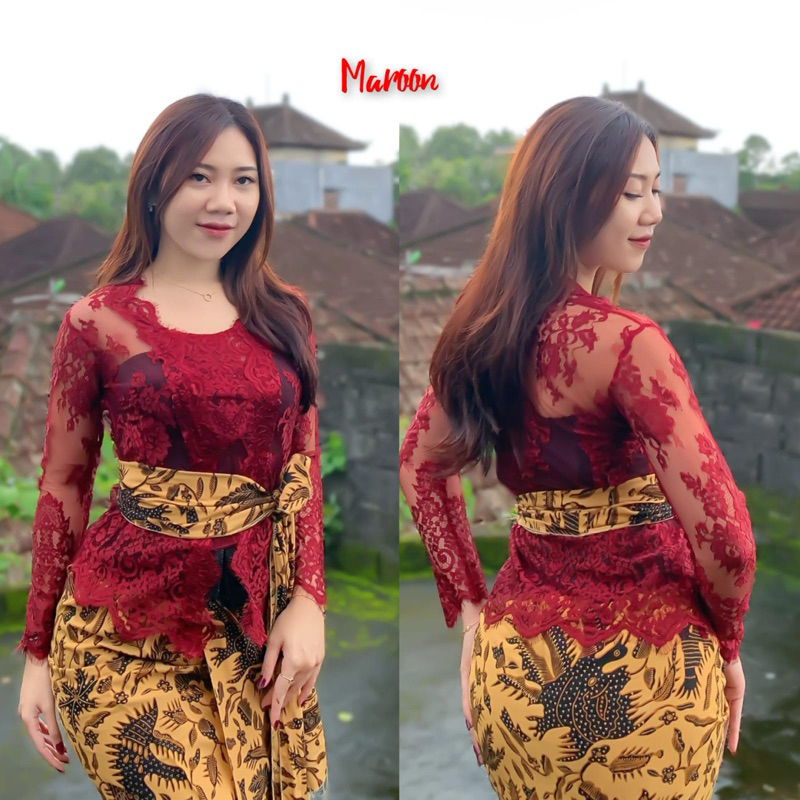 Jual KEBAYA BALI BROKAT METALIK | Shopee Indonesia
