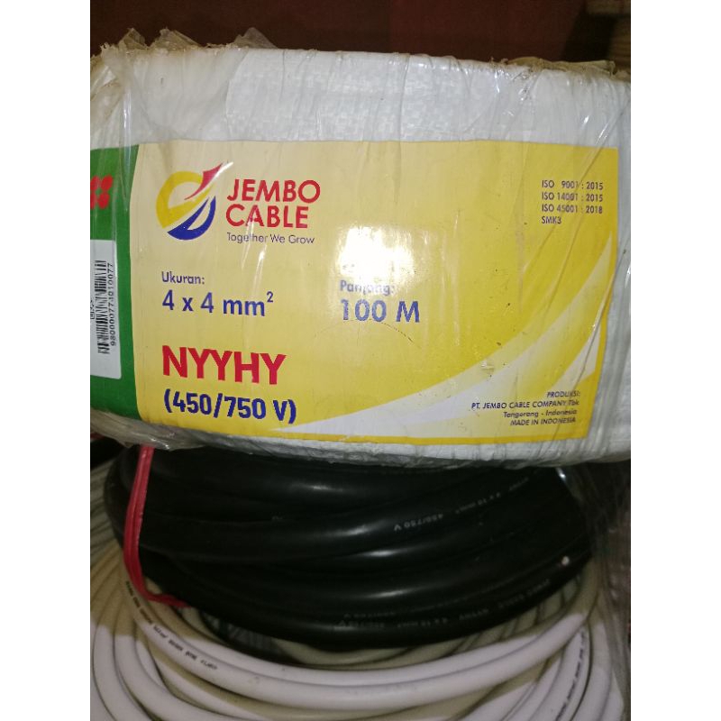 Jual kabel nyyhy 4x4mm kabel serabut merk jembo / eterna jual meteran ...