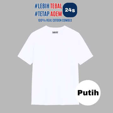 Kaos Polos Cotton Combed 24S Tebal Kaos Pria Kaos Wanita Lengan Pendek Premium