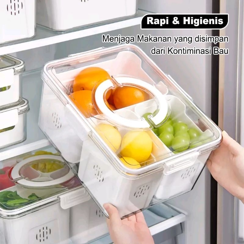 Jual Fresh Box Container 4 Sekat Besar | Shopee Indonesia
