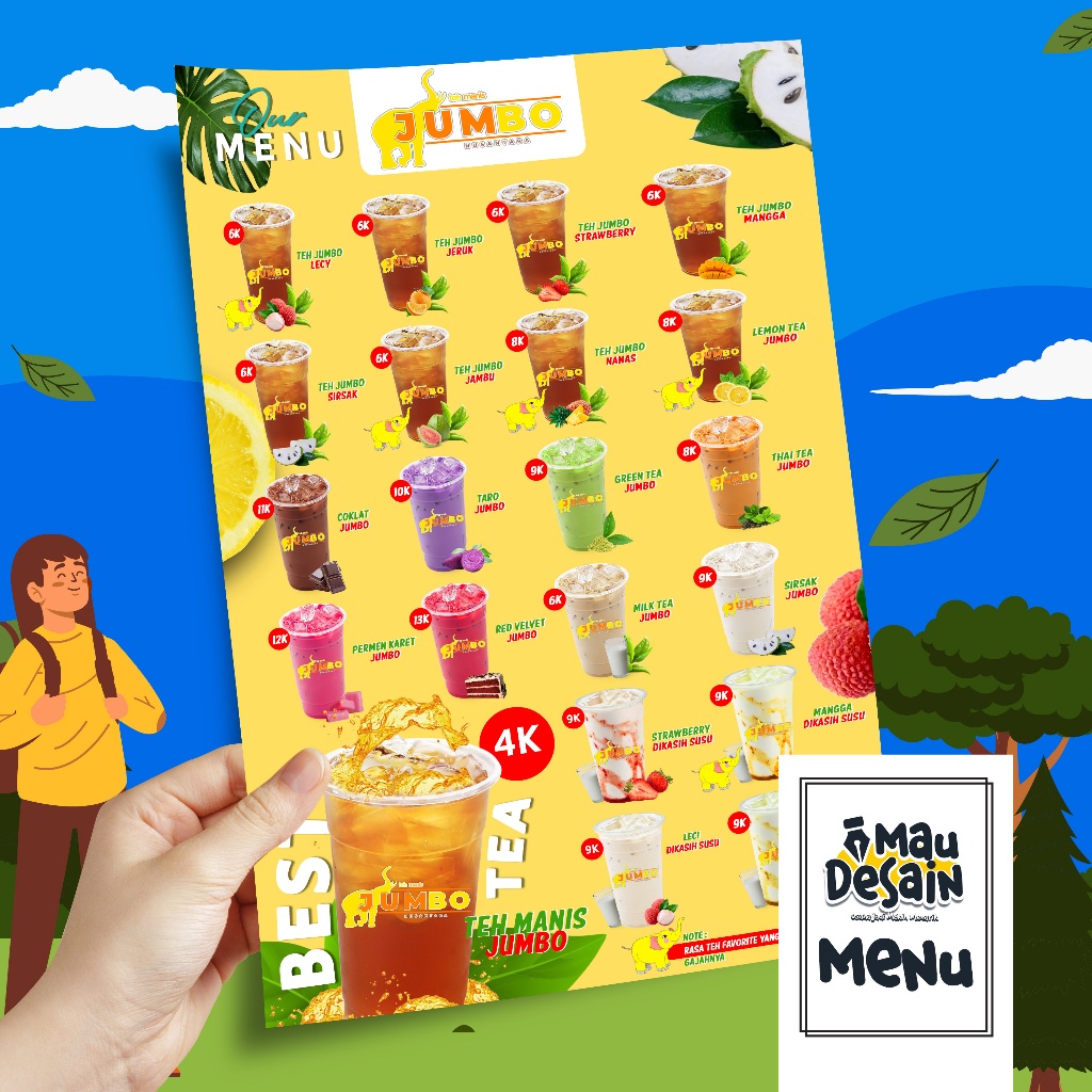 Jual DESAIN DAN CETAK MENU MINUMAN ATAU MAKANAN | Shopee Indonesia