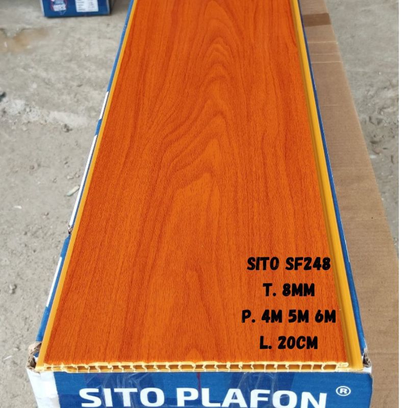 Jual SITO Plafon PVC Cokelat Serat Kayu Rata Glossy Tebal 8mm - SF 248 ...