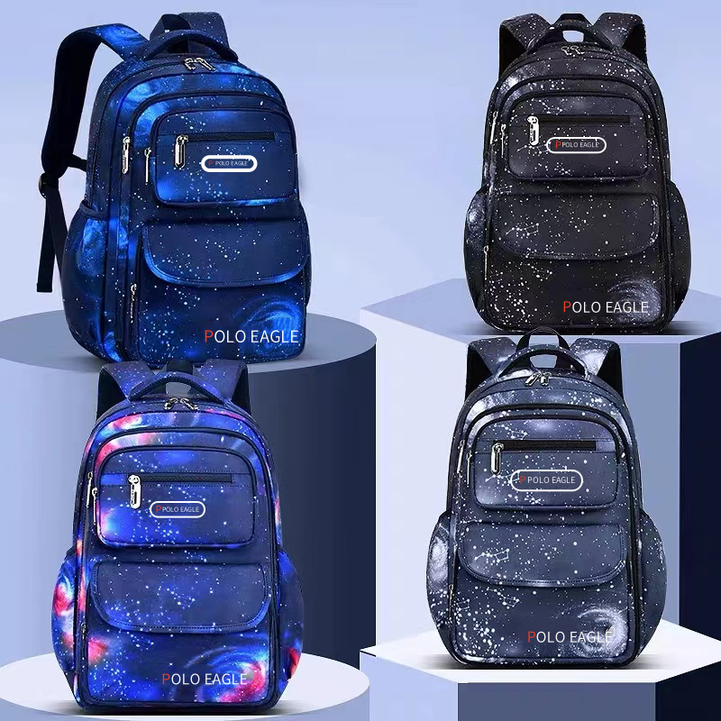 POLO EAGLE 8096 Tas Ransel Sekolah Anak Laki-Laki, Tas Sekolah Pria Kokoh & Nyaman