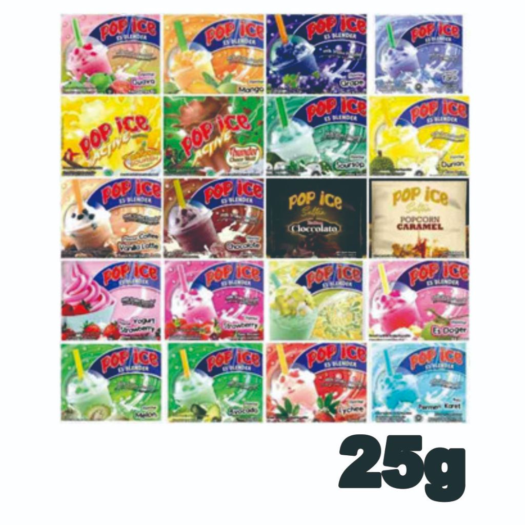 Jual Pop Ice Es Blender 1 Renteng Isi 10 Sachet 25g. Baca Deskripsi ...