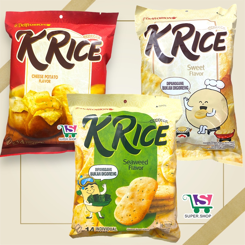 Jual PROMO ! Krice Delfi Orion Krekers Beras Cheese / Sweet / Seaweed ...