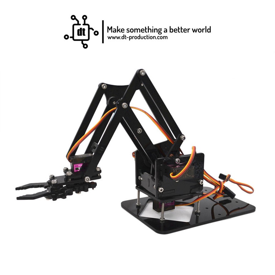 Jual KIT lengan robot arm robot gripper acrylic arduino | Shopee Indonesia