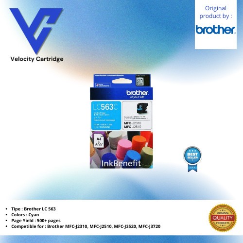 Jual Tinta Brother LC 563 (Cyan) Original | Shopee Indonesia