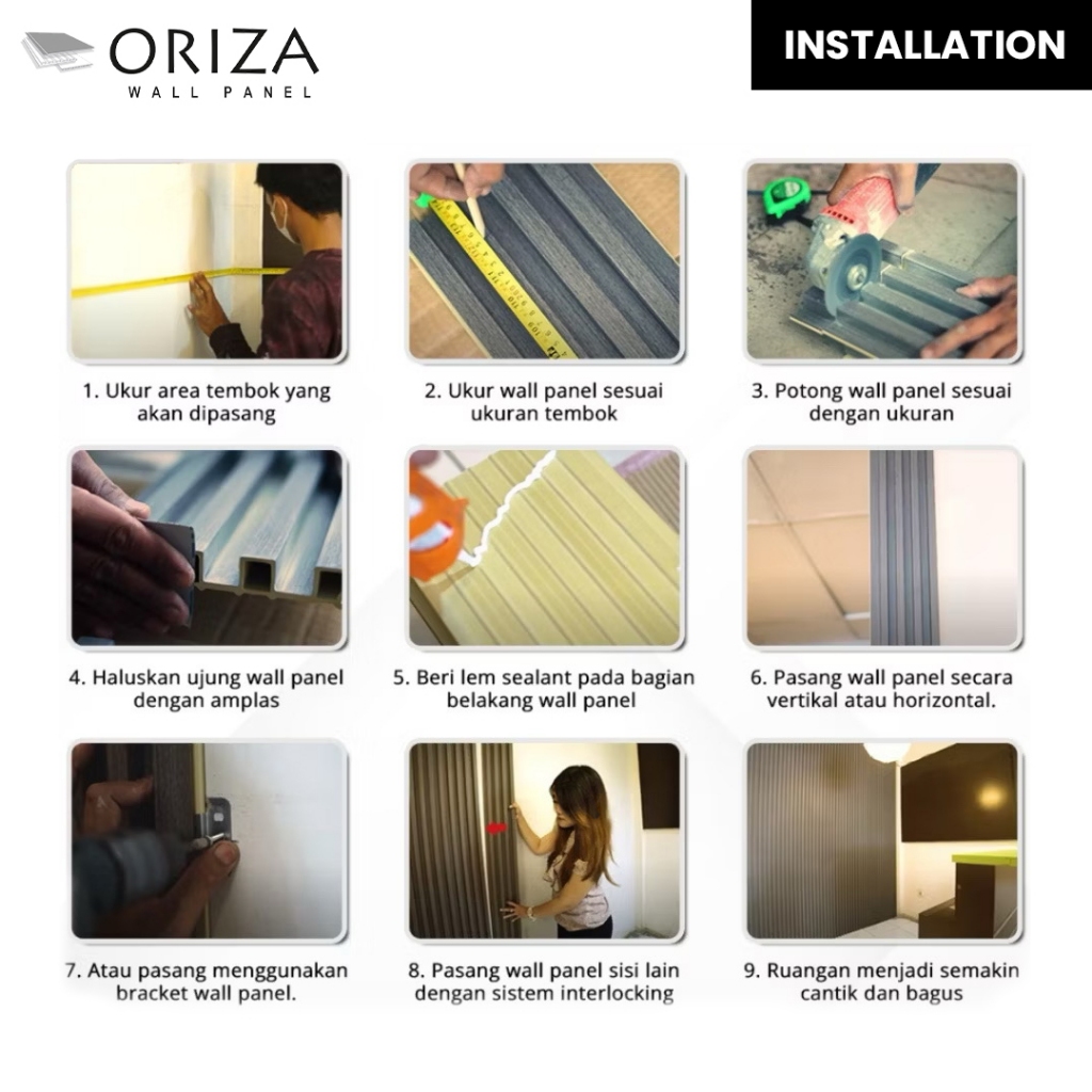 Jual Oriza L Frame Siku Wall Panel WPC - Wood 04 | Shopee Indonesia