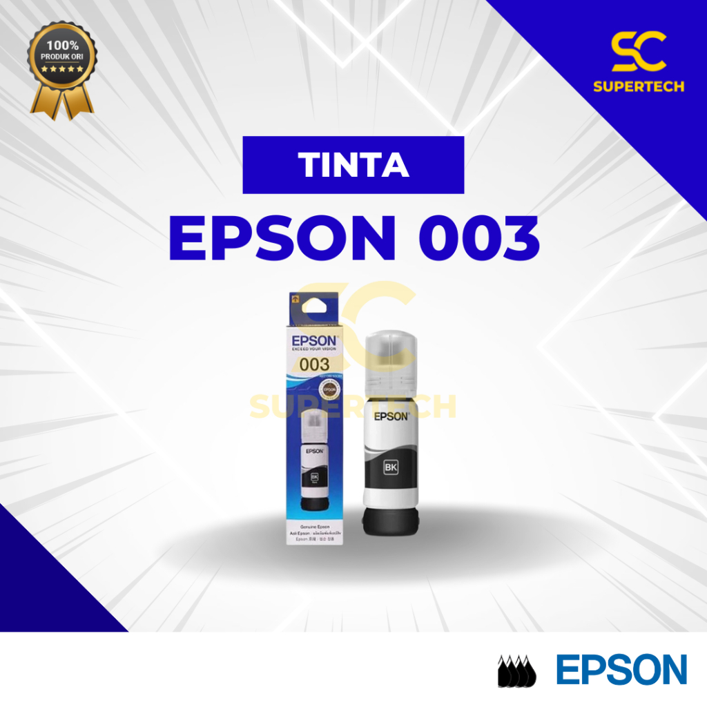 Jual Tinta Botol Epson Black 003 L 003L series Original! For L3110 ...
