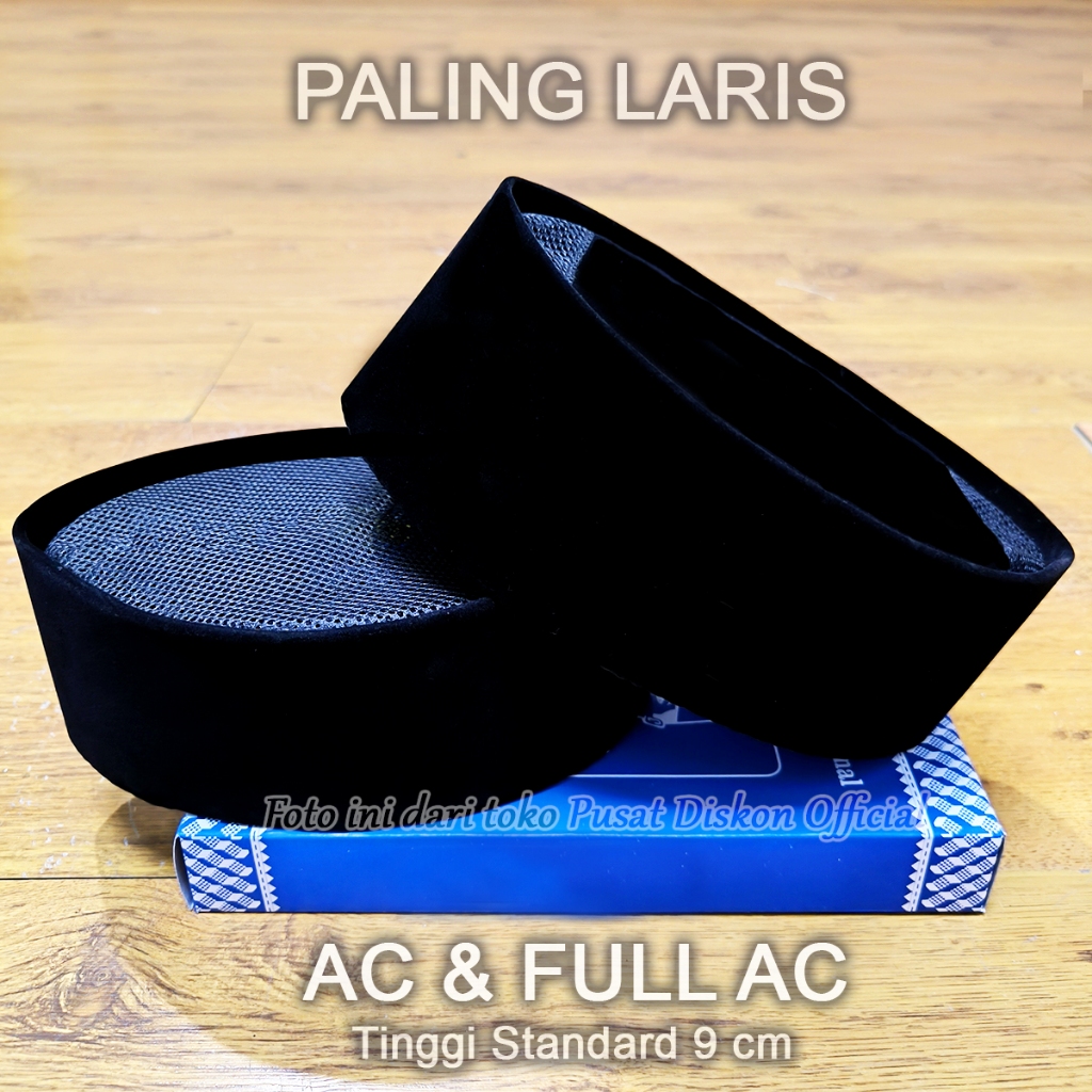 Peci Songkok Kopiah AC FULL AC Hitam Polos Dewasa Anak Laki Laki