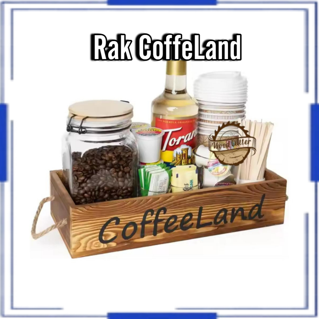 Jual Rak penyimpanan Kopi Sachet Minimalis | Rak CoffeeLand Storage Box ...