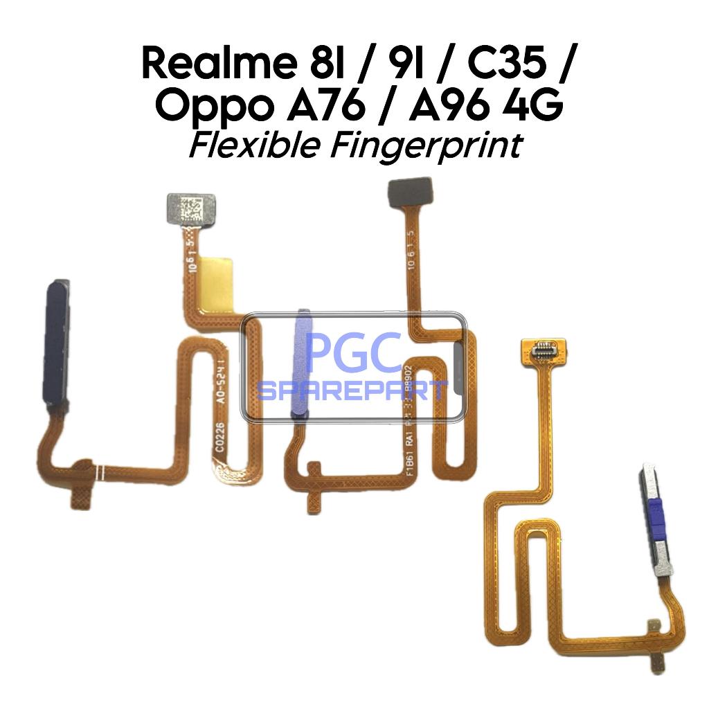 Jual Flexible Fingerprint Realme 8i / 9i / C35 / A76 / A96 4G / RMX3151 ...